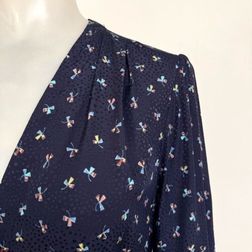 TAILORED Rebecca Taylor Clover print dot Jacquard dress size 8 - Picture 8 of 13